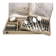 Christofle Vendôme Shell, 62-piece cutlery set, silver-plated knives.