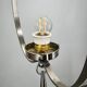 1930s Czech Art Deco Chrome and Frosted Glass Chandelier