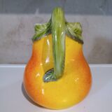 Vintage pear pitcher, antique Italian ceramic
