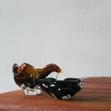 Glass Bowls or Ashtrays, Italy, 1970s, Set of 2