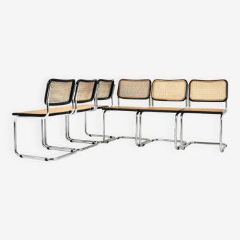 Ensemble de 6 chaises de salle à manger style B32 par Marcel Breuer