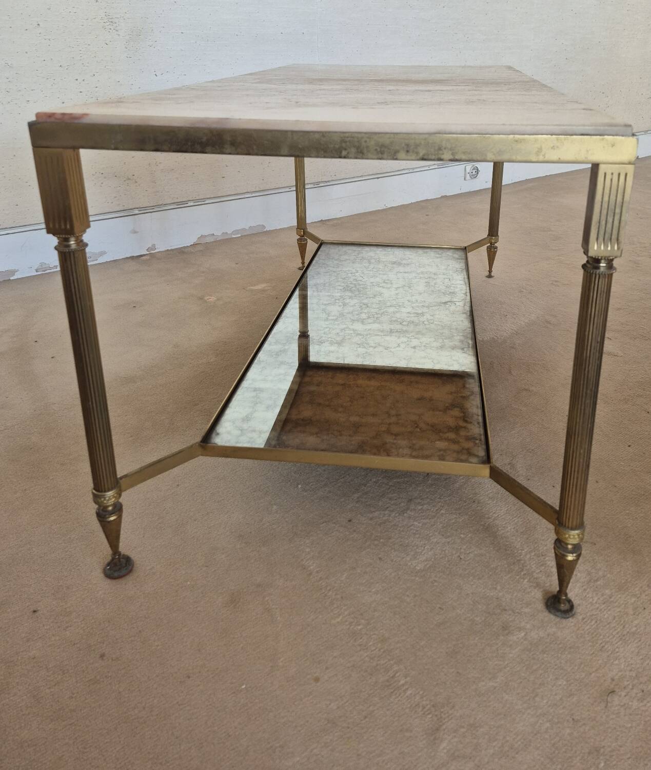 Louis XVI style coffee table in marble
