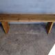 Solid patinated wood bench 140cm