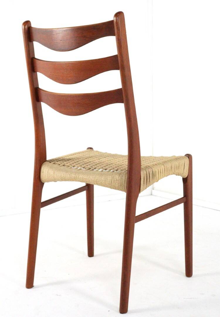 Set of 4 Arne Wahl Iversen for Glygnore papercord chairs