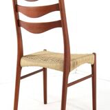 Set of 4 Arne Wahl Iversen for Glygnore papercord chairs
