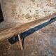 Antique primitive oak bench – Circa 1900, Allier region, France