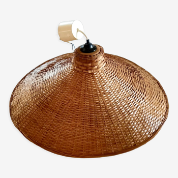 Vintage wicker pendant lamp