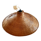 Vintage wicker pendant lamp