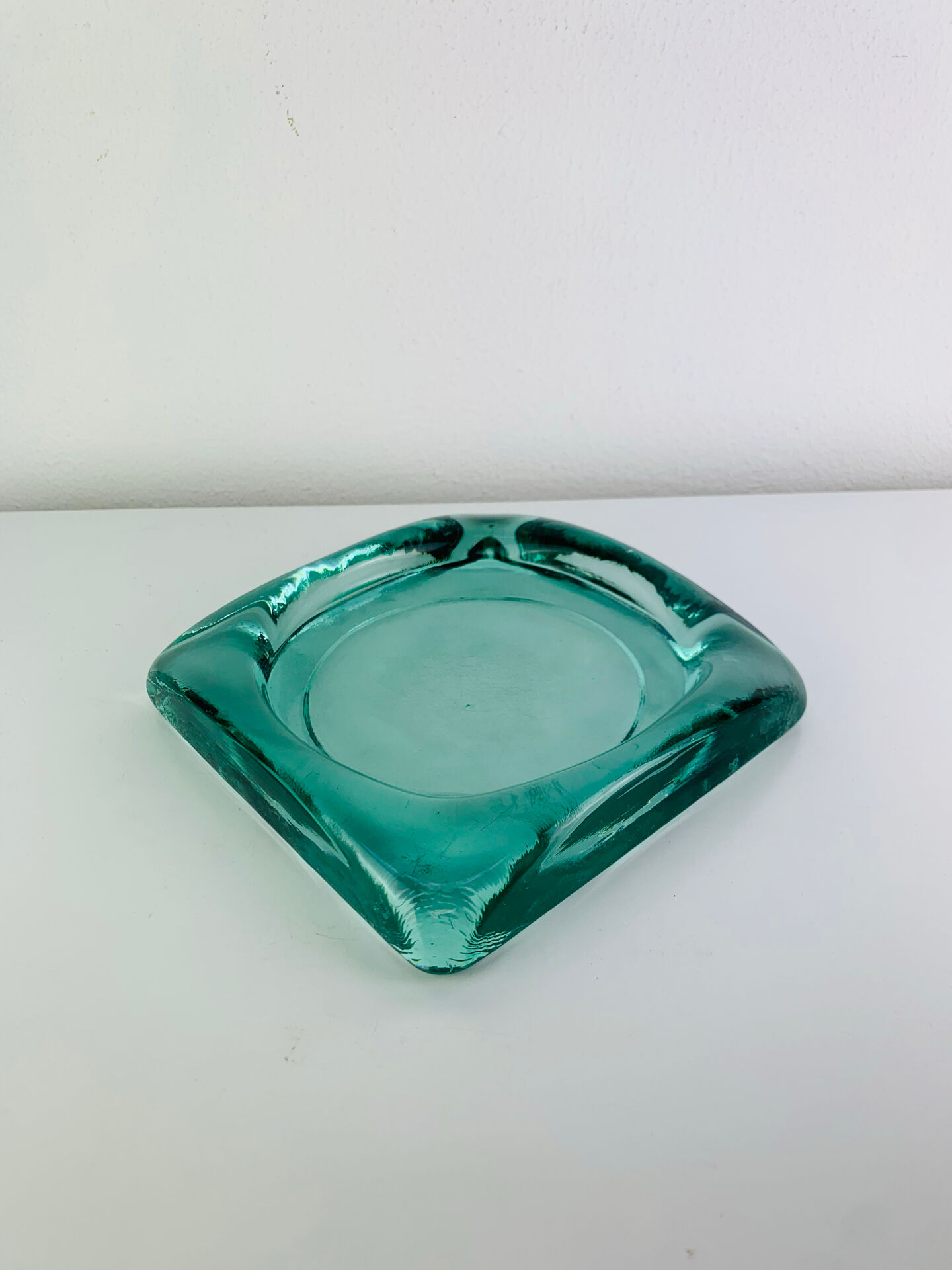 Vide poche ou cendrier Saint Gobain, pavé de verre, années 60