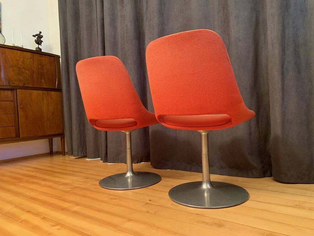 Set of Finnish Polaris swivel chairs by Eero Aarnio for Asko Export, 1970s