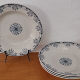 4 hollow iron earthenware plates, Mignon model, H & Cie