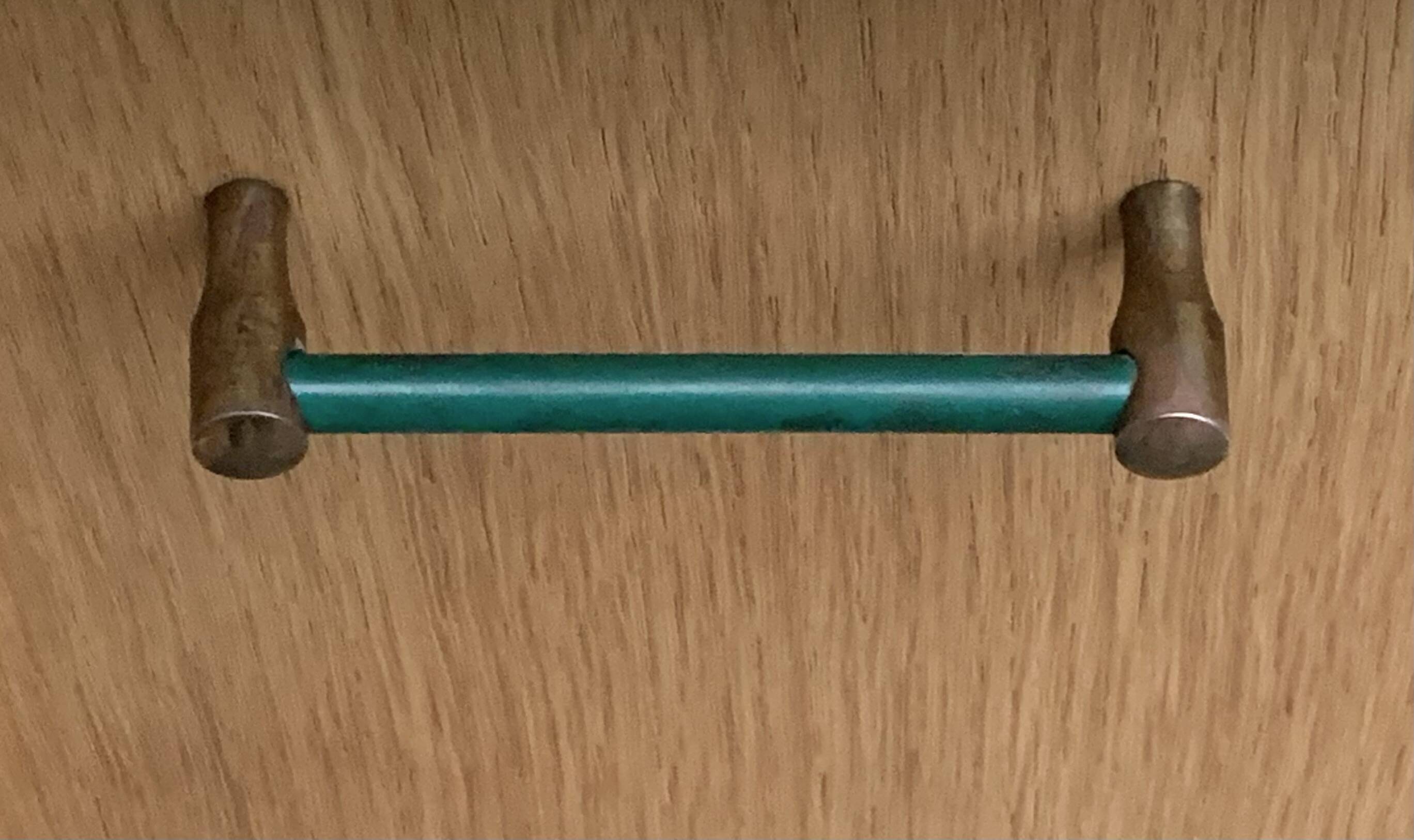 Vintage chest of drawers with compass legs, light oak, 1960s