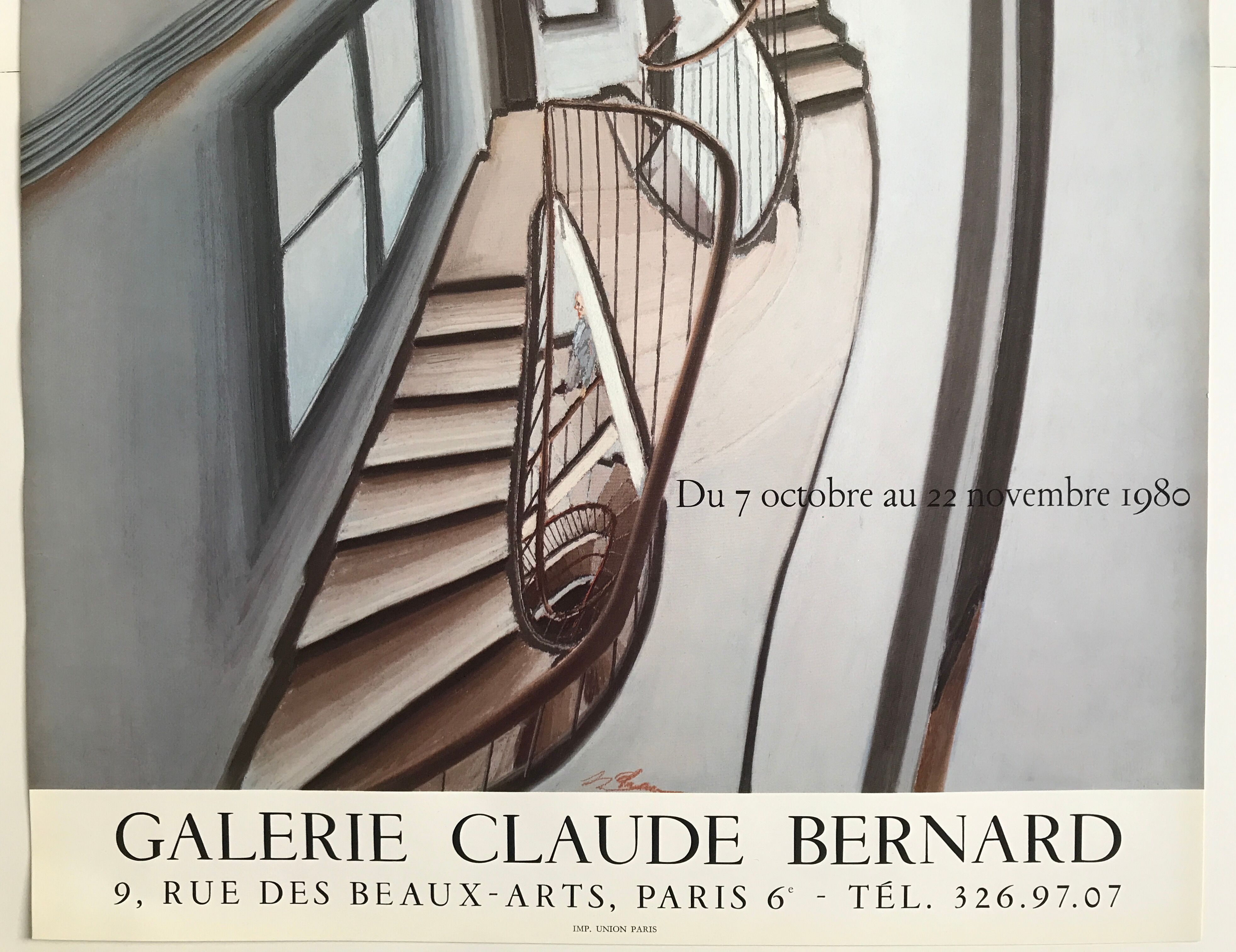 Exhibition poster by Sam Szafran, Galerie Claude Bernard, 1980