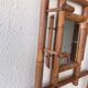 Antique rattan coat rack