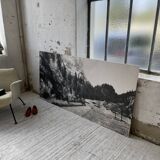 Ancienne photographie montagne noir et blanc XXL