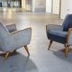 Bi color armchair of the 59/60