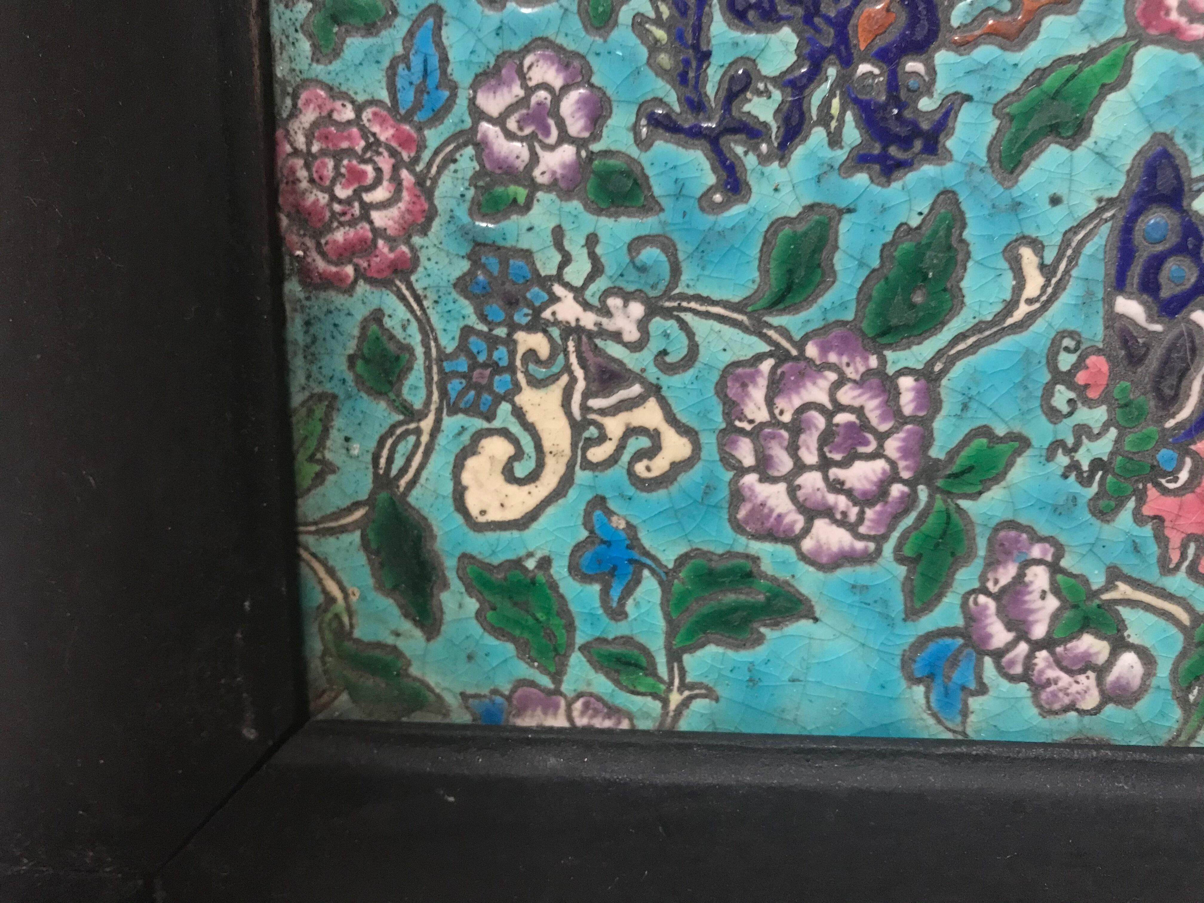 Longwy 19th-century enamels sellette