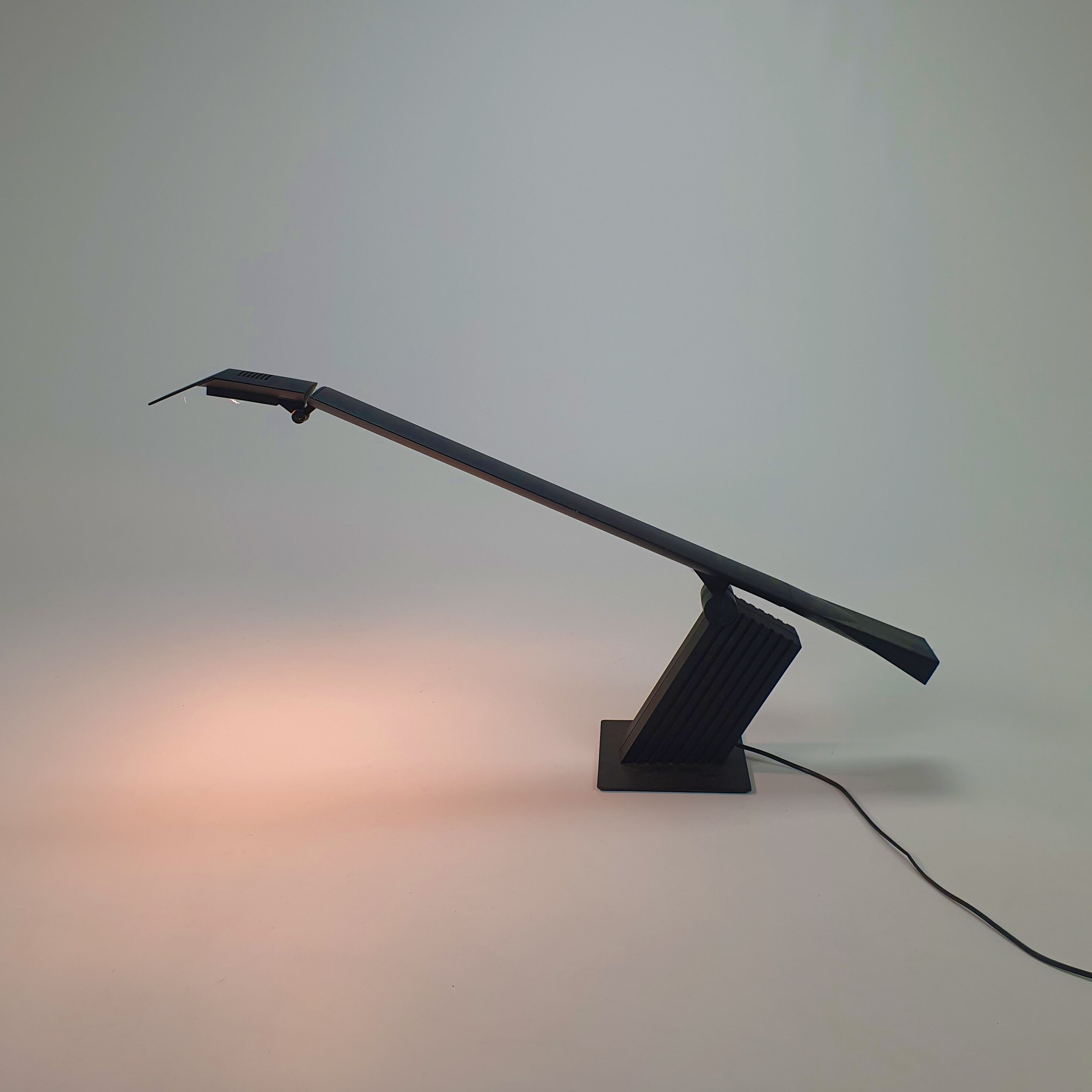 Black condor desk lamp by Hans von Klier for Bilumen, 1988