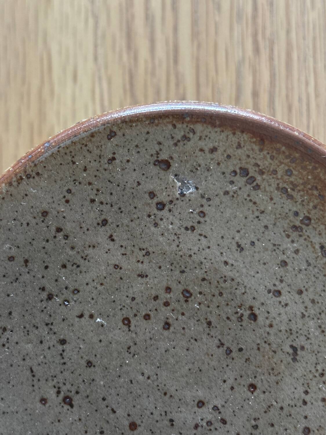 Glazed pottery water butter dish