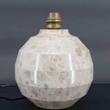 Modernist Art Deco ball lamp in carved marble, France, Circa 1930