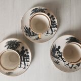Coffee service African porcelain décor from Limoges