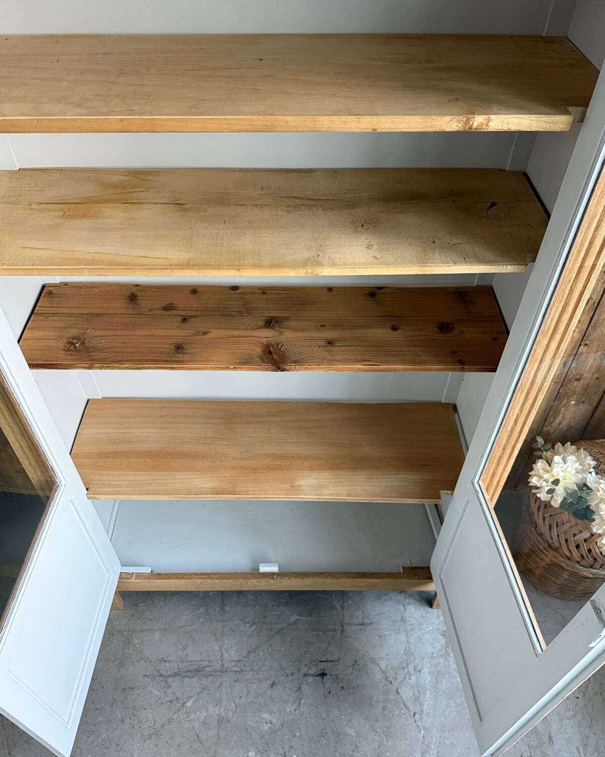 Vitrine art déco en chêne (rénovée)