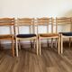 Set of 4 ribbed fabric chairs