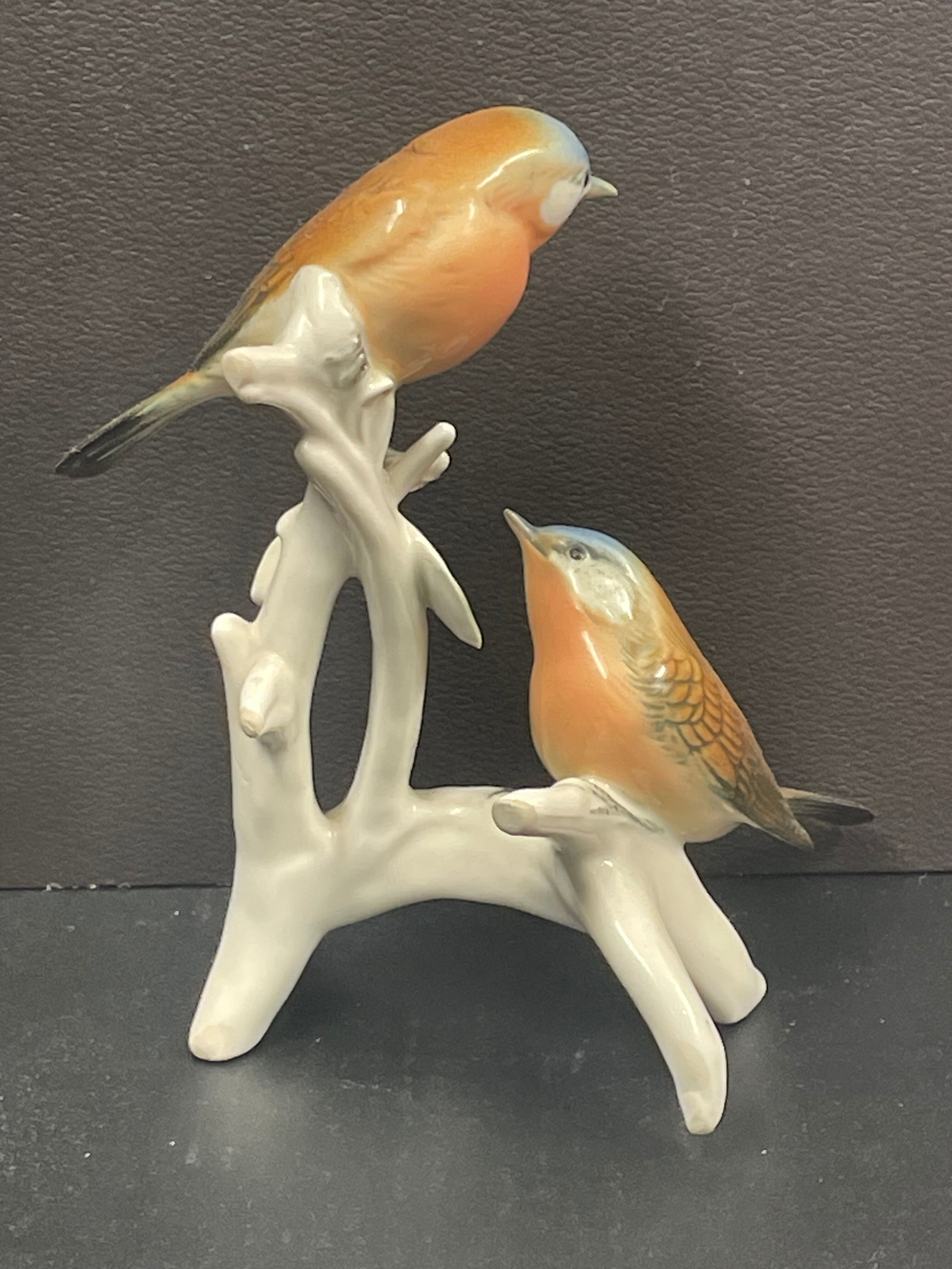 Saxon porcelain bird Karl Ens
