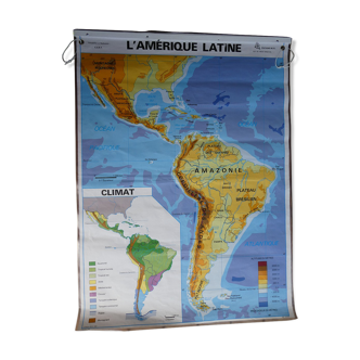 School map poster vintage Latin America Edition MDI