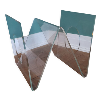 Vintage plexiglass magazine door roche bobois