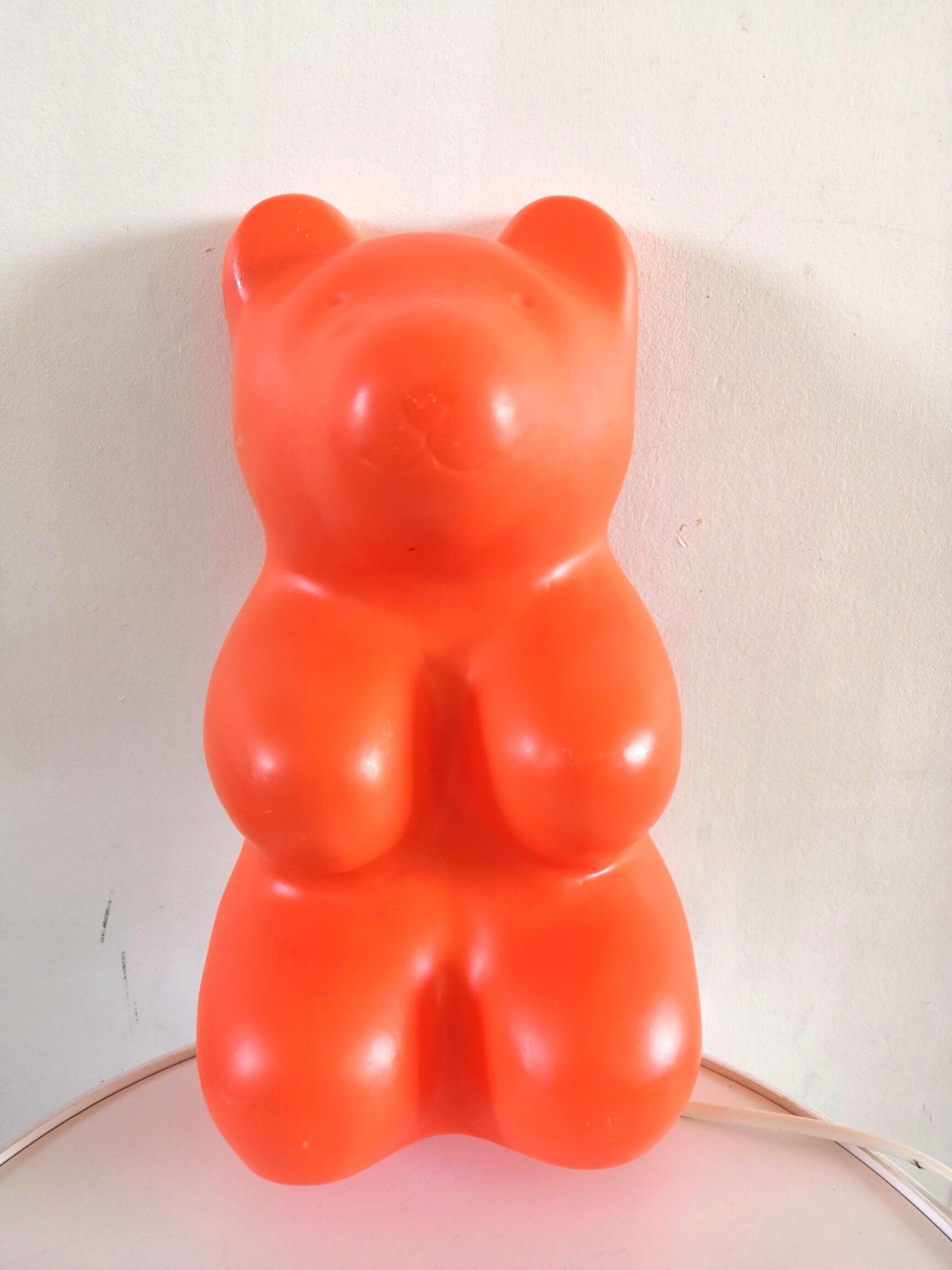 Wall lamp teddy bear plastic design 70s - 80s