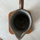 Vintage handmade earthenware pitcher