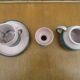 Ensemble céramique atelier montgolfier yvan roy - coquetier- pot- tasse