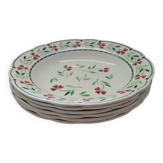 6 assiettes creuses Digoin et Sarreguemines