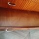 Vintage chest of drawers 3 drawers - varnished teak - Scandinavian style - retro patterns - 60s