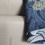 Roche Bobois grey leather 3-seater sofa