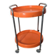 Orange trolley on wheels from the 70s
