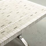 Large Denisco Style Vintage Design Ceramic Tiles Coffee Table + Chrome Base