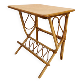 Rattan side table * Magazine rack