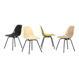 Ensemble de chaises d'appoint en fibre de verre Charles & Ray Eames DSX multicolores pour Herman Mi