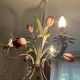 Lustre Vintage en fer forgé - Bouquet de tulipes