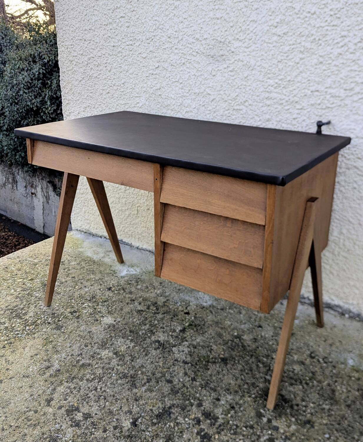 Vintage compass leg desk 50s/60s design