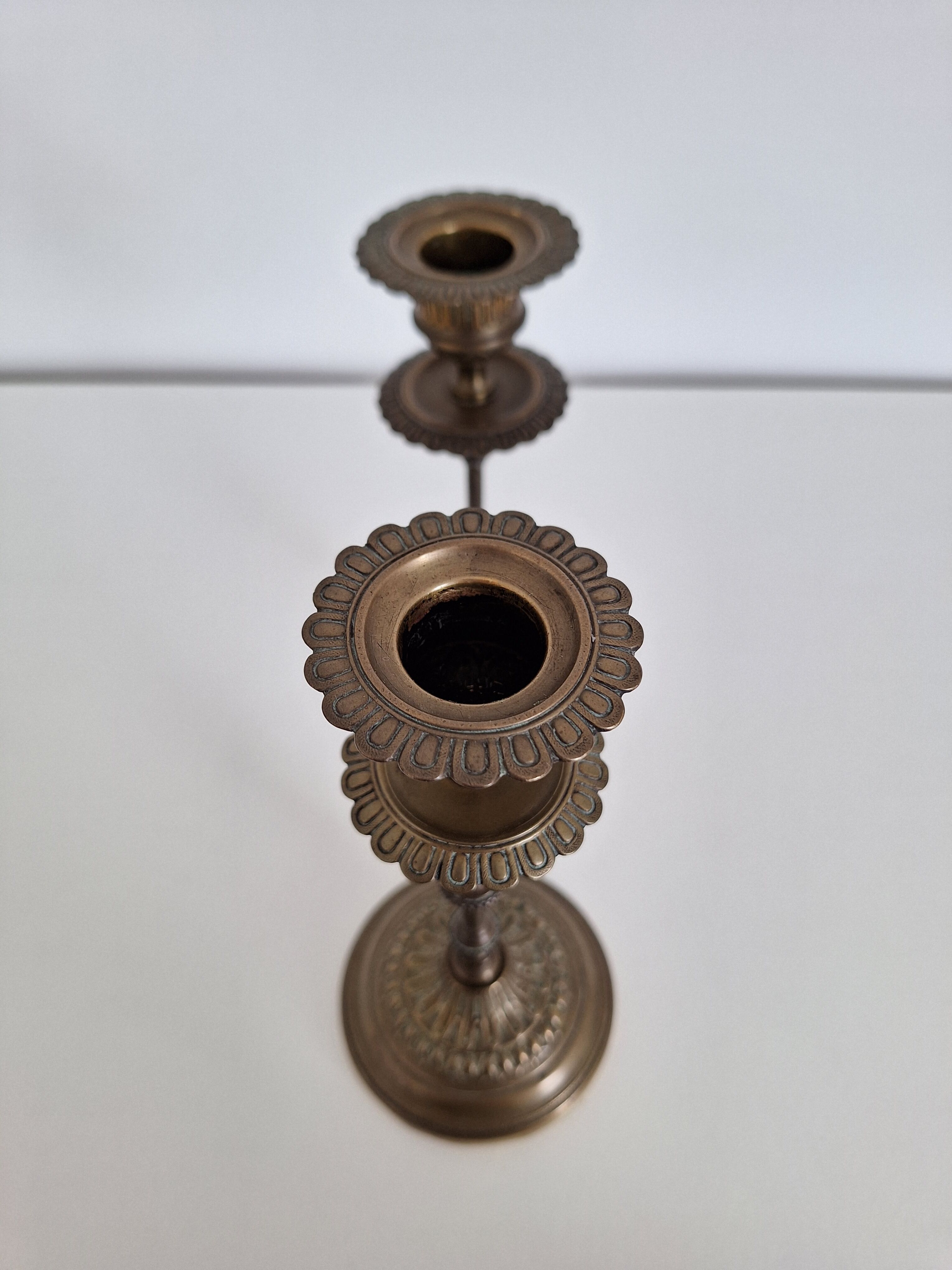 Vintage brass candle holders