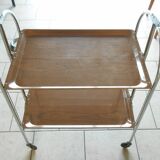 desserte en métal  bois  pliante