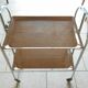 folding metal and wood serving trolley