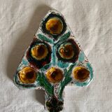 Artisanal snail plate in glazed earthenware