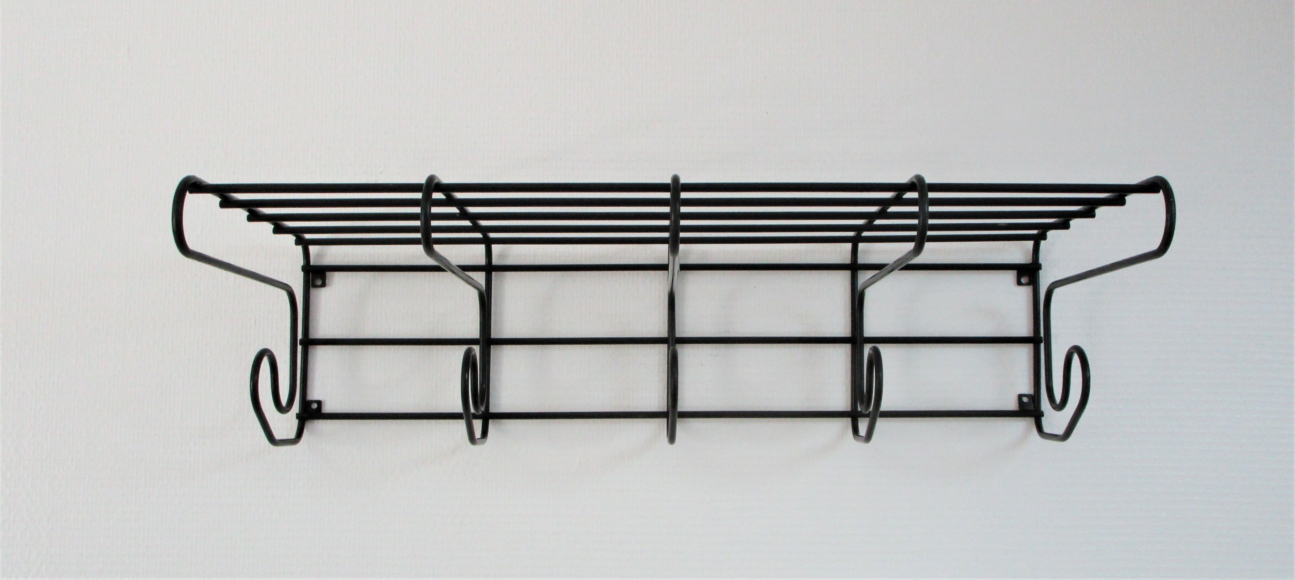 Coat rack metal black ikea design 80s