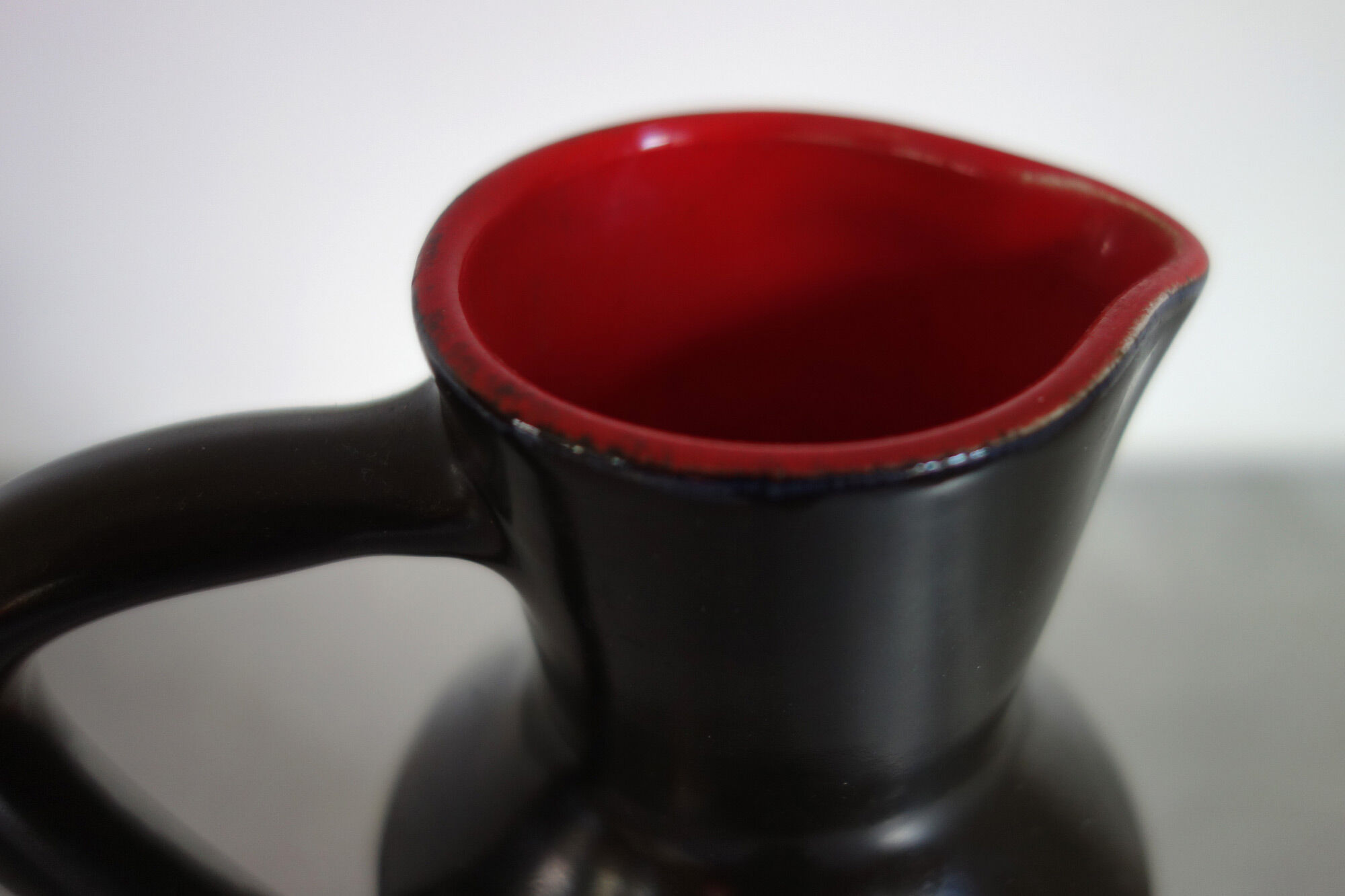 Ceramic handle pitcher, Elchinger Manufacture - 50s