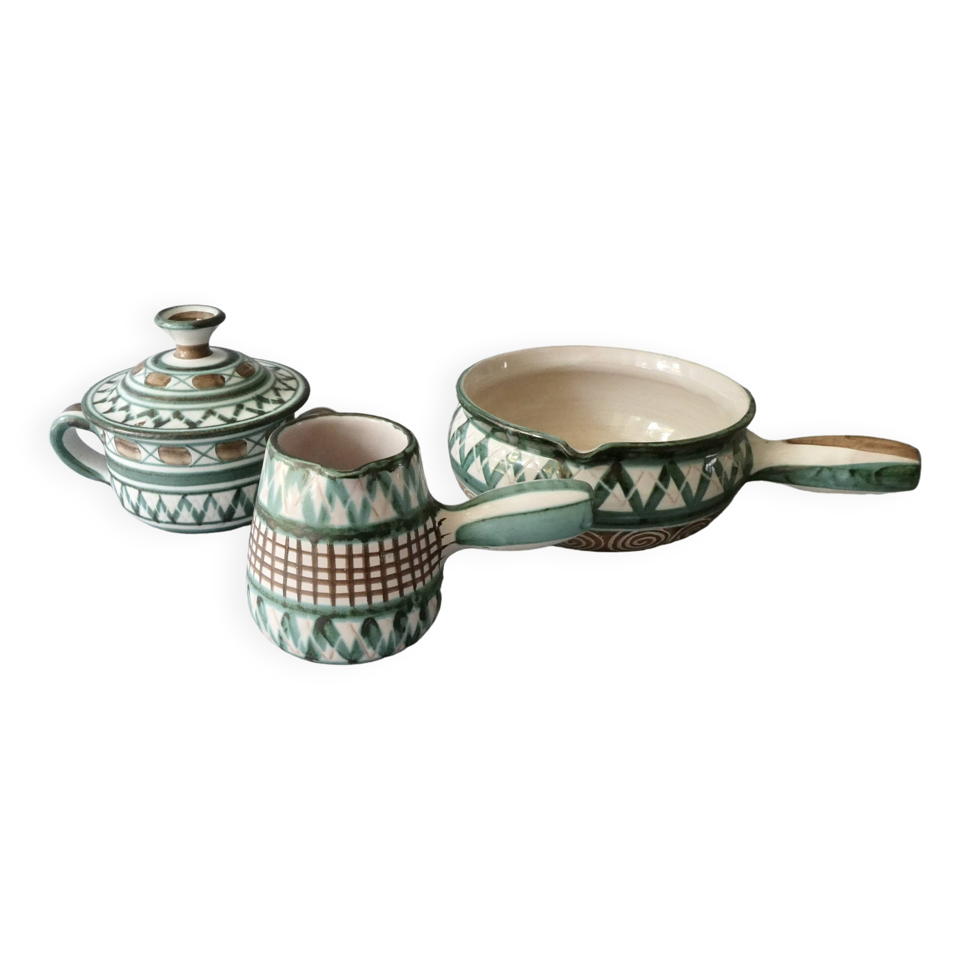 Pots, sucrier en céramique robert picault vallauris