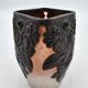 Vase Art Nouveau pate de verre Tevan Margit